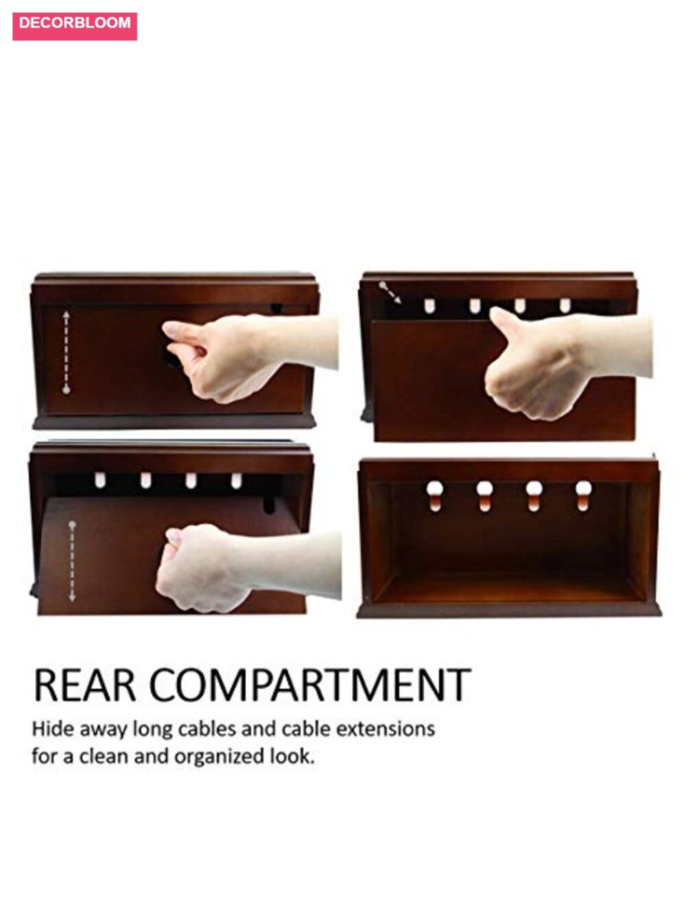 Wooden Multi-Device Charging Station and Valet with Drawer - Picture 5 of 6
